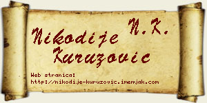 Nikodije Kuruzović vizit kartica